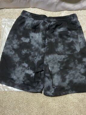 Louis Vuitton Black and Gray Tie-Dye Athletic Shorts